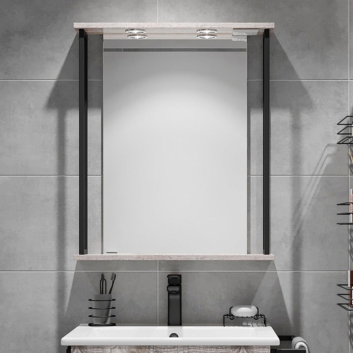 Зеркало Sanflor Бруклин 60 (Бетон п/э)