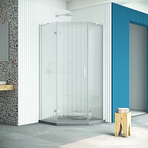 Душевой уголок Vegas Glass AFA-Pen Retta 100 01 Moru L профиль белый стекло Moru