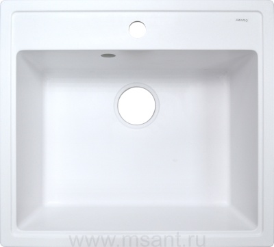 Кухонная мойка AZARIO Litos 570x505x200 искусственный мрамор, цвет Белый