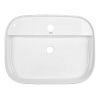 Раковина накладная Azario 610x450x120 овальная, белый глянец 