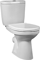 Унитаз-компакт Santek Анимо 1WH302134 косой выпуск, двухрежимная арматура, сиденье дюропласт