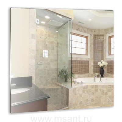 Зеркало MIXLINE квадрат 400*400 (ШВ) б/полки