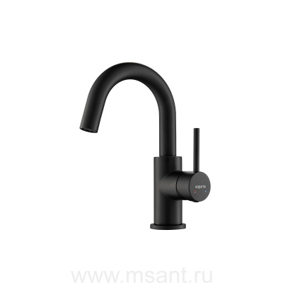 Смеситель для раковины, без донного клапана AQUATEK, матовый черный AQ1307MB ЕВРОПА