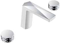 Смеситель для раковины Boheme Venturo 150-WCR-DIAMOND белый, хром