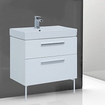 Тумба для комплекта Aquanet Nova 75 белый глянец