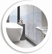 Зеркало AZARIO Перла круглое, c подсветкой и диммером, сенсорный выключатель