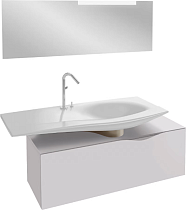 Мебель для ванной Jacob Delafon Stillness 120 белый лак, смещенная