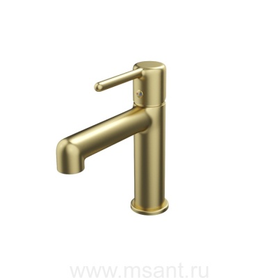 Cмеситель для умывальника, золотой матовый, Aiger, IDDIS, AIGMG00i01