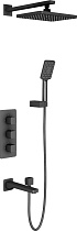 Душевой комплект Timo PetrumaSX-5049/03SM с термостатом, черный