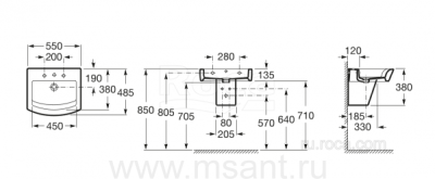 Раковина Roca Hall 55х48 32788100N