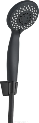 Душевая лейка Aquanet AF000-07B чёрная матовая