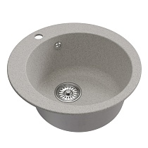 Мойкa MIXLINE ML-GM13 круглая, серая (310), 495мм (глуб. чаши 200)