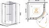 Душевой уголок Cezares Bergamo R1 90 Arco C Cr L IV