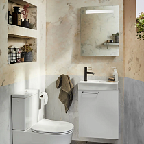 Мебель для ванной Jacob Delafon Odeon Rive Gauche 50 R белый глянец, ручка черная