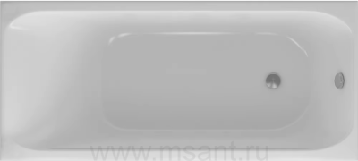 Акриловая ванна Aquatek Альфа 140x70, с каркасом, сливом-переливом (слева или справа), без фронтального экрана