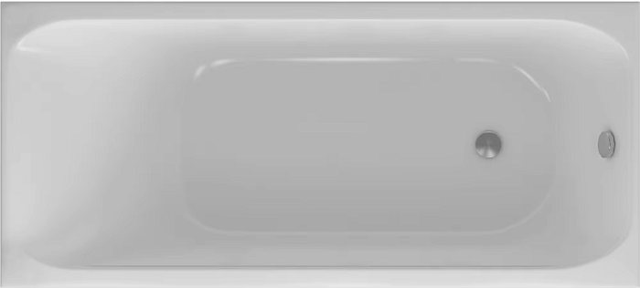 Акриловая ванна Aquatek Альфа 140x70, с каркасом, сливом-переливом (слева или справа), без фронтального экрана