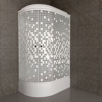 Душевая кабина Triton Коралл В-полка правая Щ0000068948 120х80 см, Белый, Мозаика с поддоном