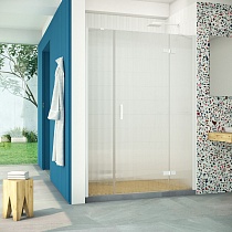 Дверь в душевой проем Vegas Glass AFP-F Retta 160 01 Moru R профиль белый стекло Moru