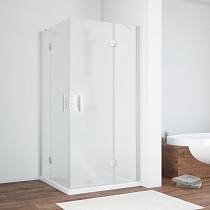 Душевой уголок Vegas Glass AFA NOVO 80 07 10, профиль матовый хром, стекло сатин