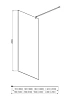 Душевая перегородка Aquatek Walk in с держателем 900x2000 профиль хром, стекло прозрачное (старый артикул AQNAR6310-90)