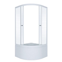 Душевой уголок Triton Стандарт 90х90 Б АКВА - ПОЛОСЫ с поддоном +сифон E410CL