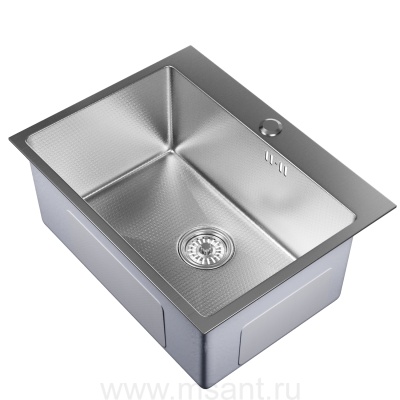 Мойка настол.монтаж 60х45 (3,0) вып 3 1/2 MIXLINE PRO 22см с сифоном (сатин НАНО)