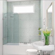 Шторка на ванну GuteWetter Trend Pearl GV-861A левая 80 см стекло бесцветное, фурнитура хром