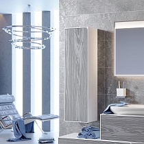 Шкаф-пенал Aqwella 5 stars Genesis 35 миллениум серый, универсальный