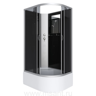 Душевая кабина Niagara Classic NG-2510-14LBK (120х80х200) высокий поддон(40см),стекло тонированное