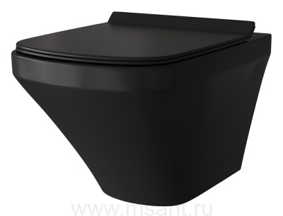Унитаз Grossman GR-4440BMS подвесной черный матовый, безободковый