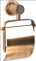 Держатель туалетной бумаги Boheme Royal Cristal Bronze с крышкой