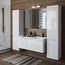 Мебель для ванной Эстет Dallas Luxe 110 подвесная, 1 ящик, R с раковиной