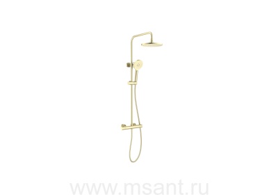 Термостатическая душевая система AQUATEK, шлиф.золото AQ2343BG Европа