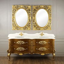 Мебель для ванной Migliore Virginia 180 орех светлый для смесителя на 1 отверстие(тумба+столешница+раковина)