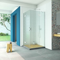 Душевой уголок Vegas Glass AFA Retta 80 01 02 профиль белый стекло шиншилла