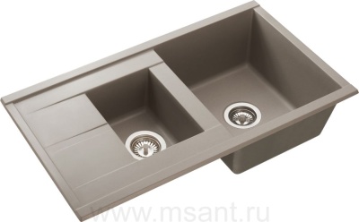 Мойка кухонная AQUATON Делия 87 серый шелк