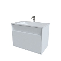 Тумба с умывальником подвесная с ящиком, белая, 80 см, Esper, IDDIS, ESP80W0i95K