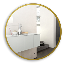 Зеркало AZARIO Monaco-GOLD d1000 бесконтактный сенсор, золотая рамка