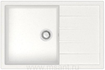 Кухонная мойка AZARIO Vision 750x505x218 искусственный мрамор, цвет Белый лед (CS00078337)