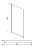  Шторка на ванну Aquatek, одноэлементная, поворотная 800X1500 профиль хром, стекло прозрачное (старый артикул AQNAP6211-80)