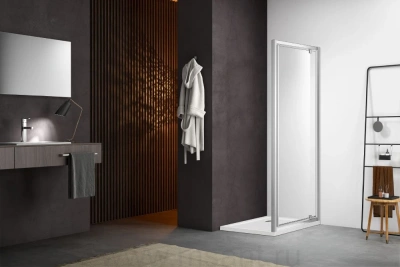 AQ NAA 6211-90 (новый артикул AQ ARI PI 09020CH) Душевая дверь, распашная AQUATEK 900x2000 профиль хром, стекло прозрачное