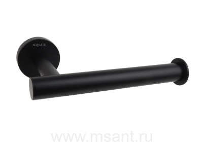 Бумагодержатель Aquatek, матовый черный AQ4008MB ВЕГА 