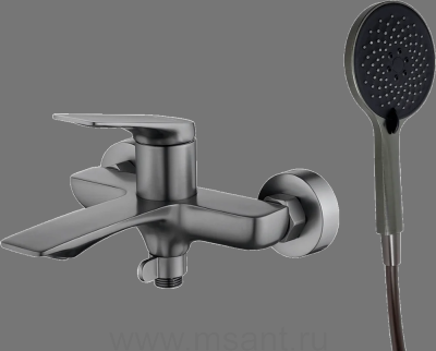 Смеситель для ванны с душем Haiba HB60816-3 пепельный