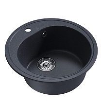 Мойкa MIXLINE ML-GM11 круглая, антрацит (343), 500мм (глуб. чаши 180)