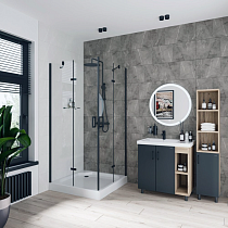 Душевой уголок Niagara Nova NG-6813-08 BLACK 90x90, квадратный, черный