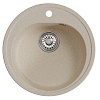 Мойкa MIXLINE ML-GM11 круглая, бежевая (328), 500мм (глуб. чаши 180)