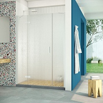 Дверь в душевой проем Vegas Glass AFP-F Retta 140 01 02 L профиль белый стекло шиншилла