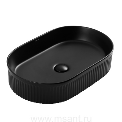 Раковина накладная ABBER Bequem AC2116MB черная матовая