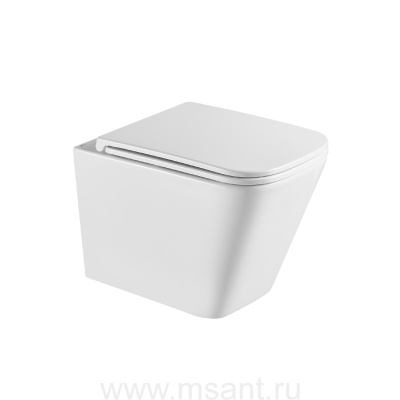 Унитаз Lemark FLOREX подвесной безободковый с сиденьем микролифт, смыв вихревой Тонадо 3.0, белый глянец