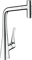 Смеситель Hansgrohe Metris Select M71 73816000 для кухонной мойки, хром